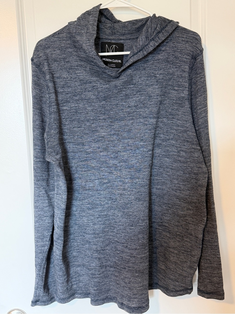Modern Culture Men's Hooded Knit Pullover - Heather Navy